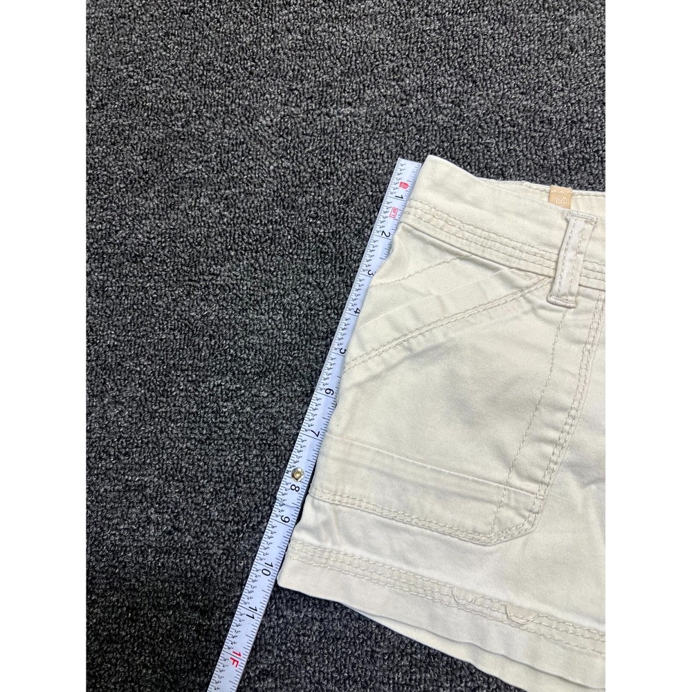 UNIONBAY Chino Shorts Womens Size 5 White Cotton Stretch Utility High Waisted - Picture 5 of 11